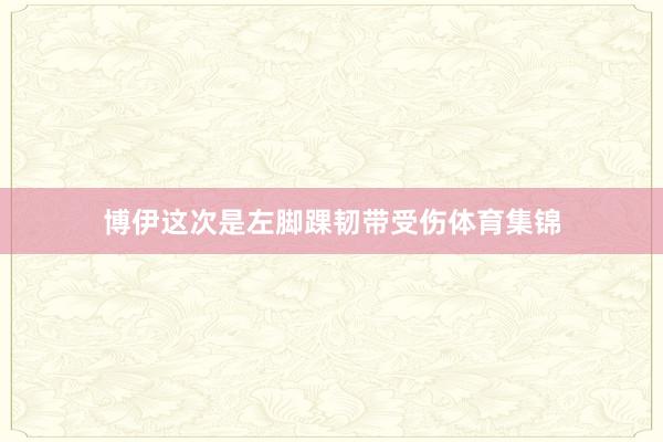博伊这次是左脚踝韧带受伤体育集锦