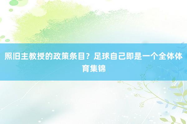 照旧主教授的政策条目？足球自己即是一个全体体育集锦