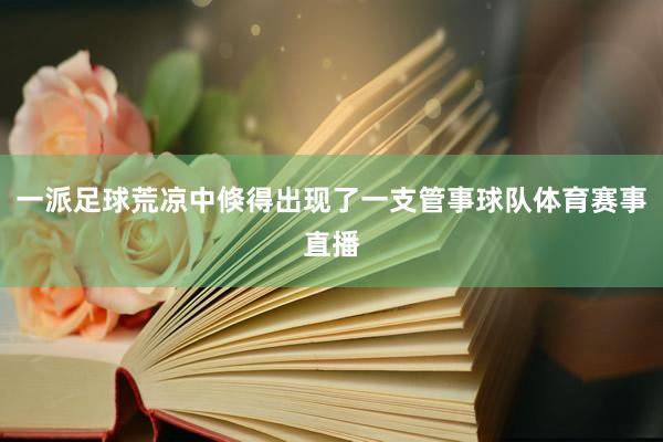 一派足球荒凉中倏得出现了一支管事球队体育赛事直播
