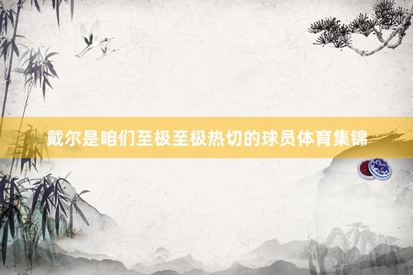 戴尔是咱们至极至极热切的球员体育集锦