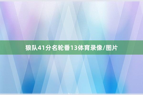 狼队41分名轮番13体育录像/图片