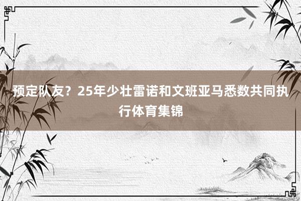 预定队友？25年少壮雷诺和文班亚马悉数共同执行体育集锦