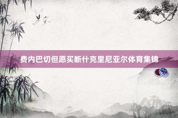费内巴切但愿买断什克里尼亚尔体育集锦