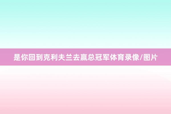是你回到克利夫兰去赢总冠军体育录像/图片