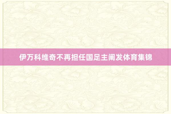 伊万科维奇不再担任国足主阐发体育集锦