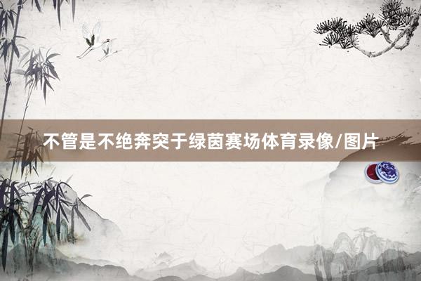 不管是不绝奔突于绿茵赛场体育录像/图片