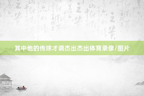 其中他的传球才调杰出杰出体育录像/图片