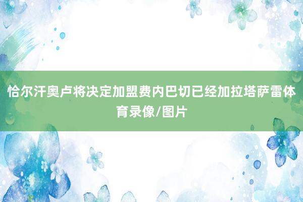 恰尔汗奥卢将决定加盟费内巴切已经加拉塔萨雷体育录像/图片