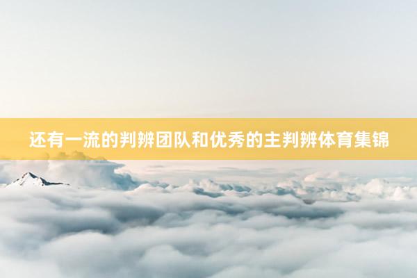 还有一流的判辨团队和优秀的主判辨体育集锦