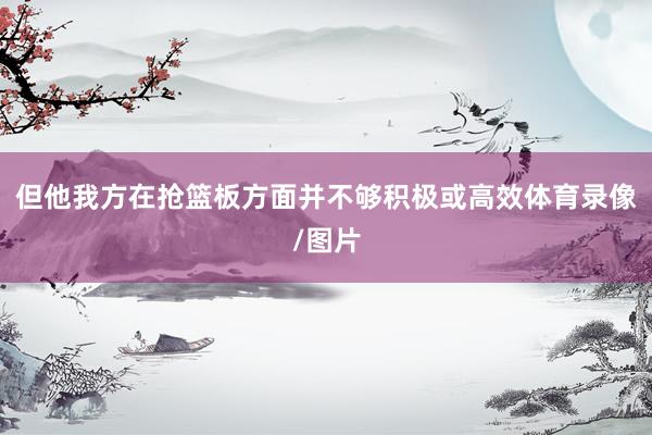 但他我方在抢篮板方面并不够积极或高效体育录像/图片