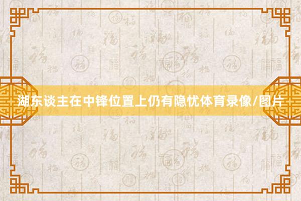湖东谈主在中锋位置上仍有隐忧体育录像/图片