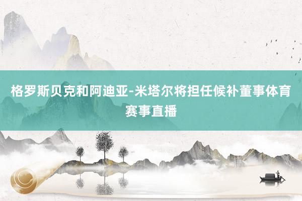 格罗斯贝克和阿迪亚-米塔尔将担任候补董事体育赛事直播