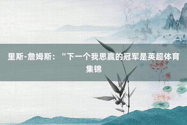 里斯-詹姆斯：“下一个我思赢的冠军是英超体育集锦
