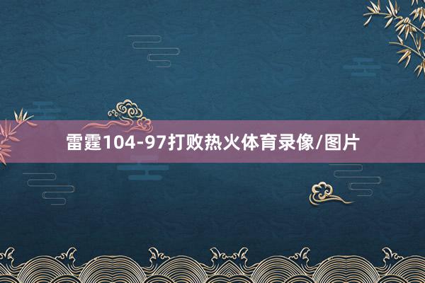 雷霆104-97打败热火体育录像/图片