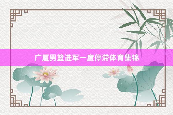 广厦男篮进军一度停滞体育集锦