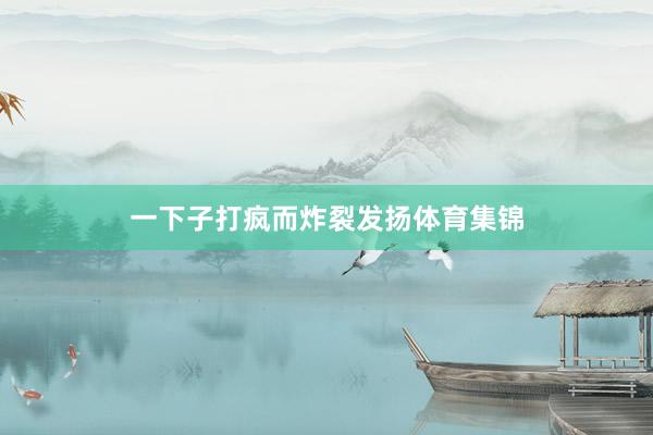 一下子打疯而炸裂发扬体育集锦