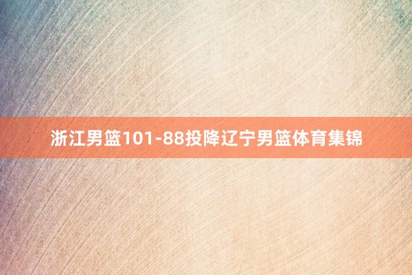 浙江男篮101-88投降辽宁男篮体育集锦