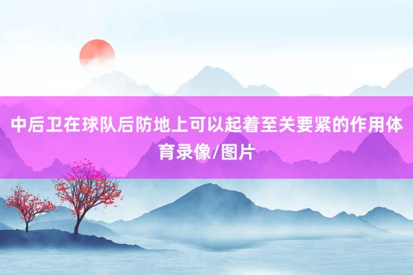 中后卫在球队后防地上可以起着至关要紧的作用体育录像/图片