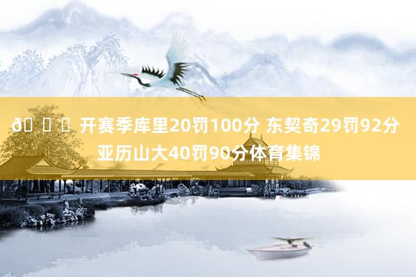 👀开赛季库里20罚100分 东契奇29罚92分 亚历山大40罚90分体育集锦
