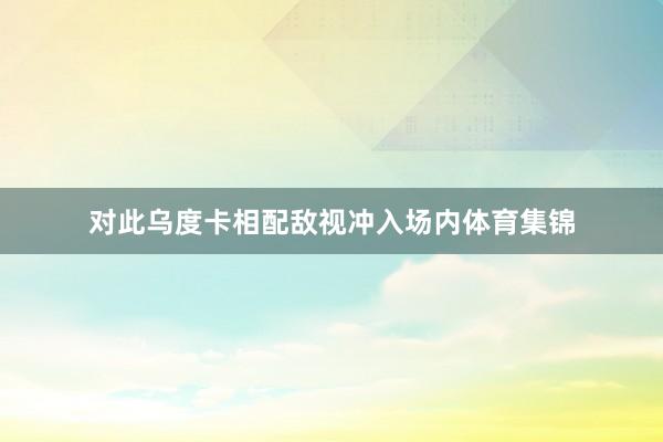对此乌度卡相配敌视冲入场内体育集锦