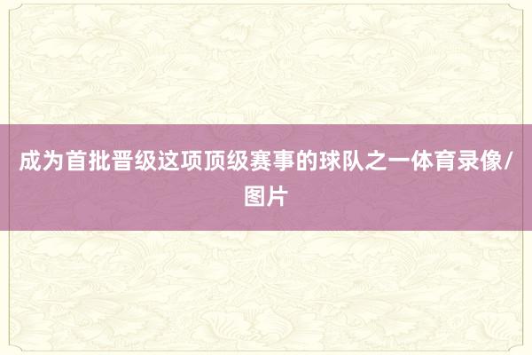 成为首批晋级这项顶级赛事的球队之一体育录像/图片